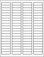 Label Sheets, White 1.75" x 0.5" (80 Labels)