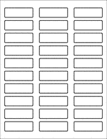 Label Sheets, White 2.25" x 0.75" (30 labels)