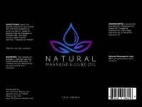 Natural Massage & Lube Oil - 4 oz.